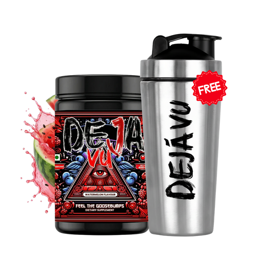 Deja Vu Pre Workout - Watermelon | Explosive Energy & Focus | 400g | 33 Servings | Beta-Alanine, Citrulline, Creatine, Caffeine | Feel the Goosebumps