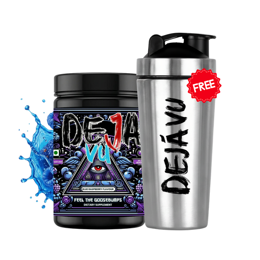 Deja Vu Pre Workout - Blueberry | Explosive Energy & Focus | 400g | 33 Servings | Beta-Alanine, Citrulline, Creatine, Caffeine | Feel the Goosebumps