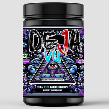 Deja Vu Pre Workout - Blueberry | Explosive Energy & Focus | 400g | 33 Servings | Beta-Alanine, Citrulline, Creatine, Caffeine | Feel the Goosebumps