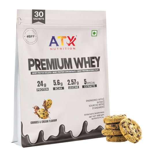 Whey Cookies & Cream | 1KG | ISOLATE + CONCENTRATE + HYDROLYSATE | 30 SACHETS