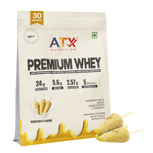 Whey Kesar Kulfi | 1KG | ISOLATE + CONCENTRATE + HYDROLYSATE | 30 SACHETS