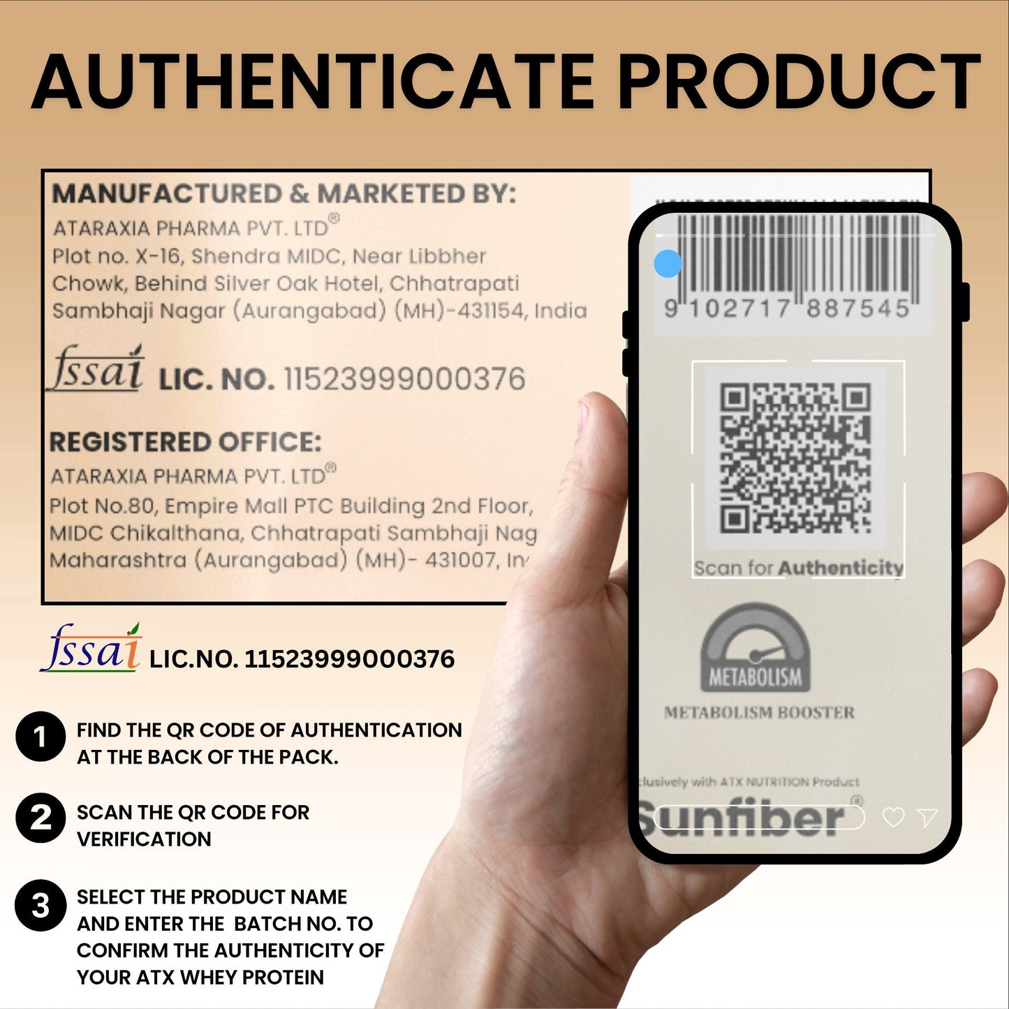 ATX Whey Cookies & Cream | 525 GM | ISOLATE + CONCENTRATE + HYDROLYSATE | 15 SACHETS