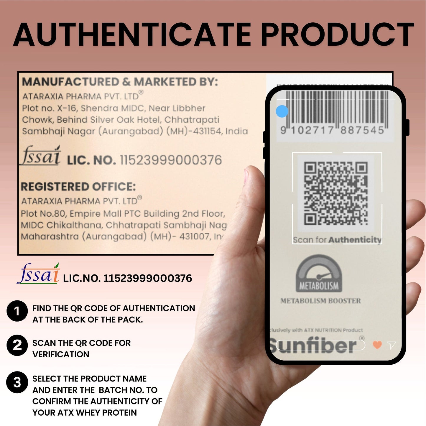 ATX Whey Chocolate Chips  | 525 GM | ISOLATE + CONCENTRATE + HYDROLYSATE | 15 SACHETS