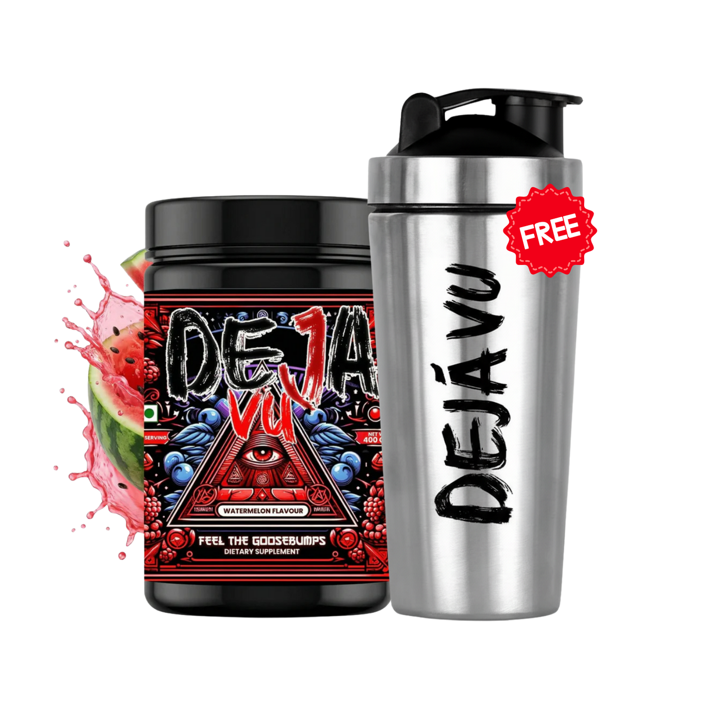 Deja Vu Pre Workout - Guava | Explosive Energy & Focus | 400g | 33 Servings | Beta-Alanine, Citrulline, Creatine, Caffeine | Feel the Goosebumps