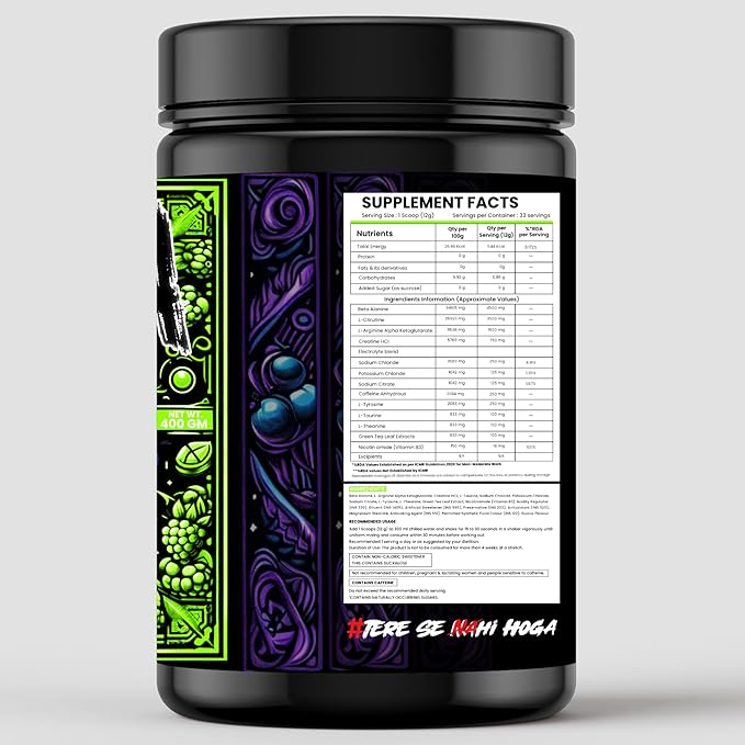 Deja Vu Pre Workout - Guava | Explosive Energy & Focus | 400g | 33 Servings | Beta-Alanine, Citrulline, Creatine, Caffeine | Feel the Goosebumps