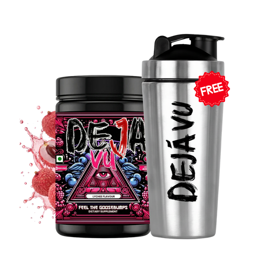 Deja Vu Pre Workout - Lychee | Explosive Energy & Focus | 400g | 33 Servings | Beta-Alanine, Citrulline, Creatine, Caffeine | Feel the Goosebumps