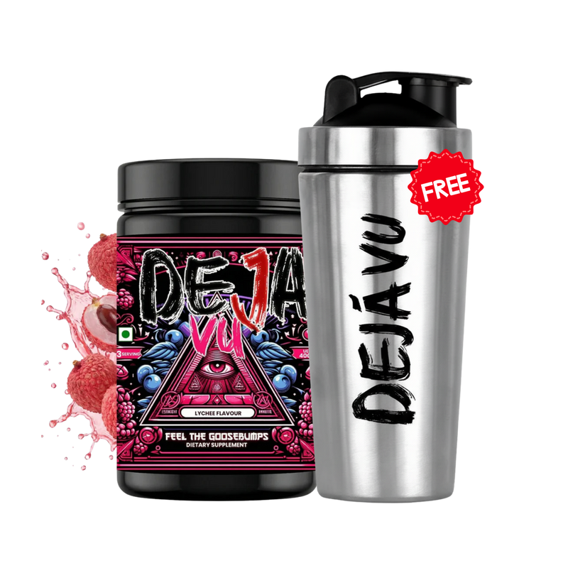Deja Vu Pre Workout - Lychee | Explosive Energy & Focus | 400g | 33 Servings | Beta-Alanine, Citrulline, Creatine, Caffeine | Feel the Goosebumps