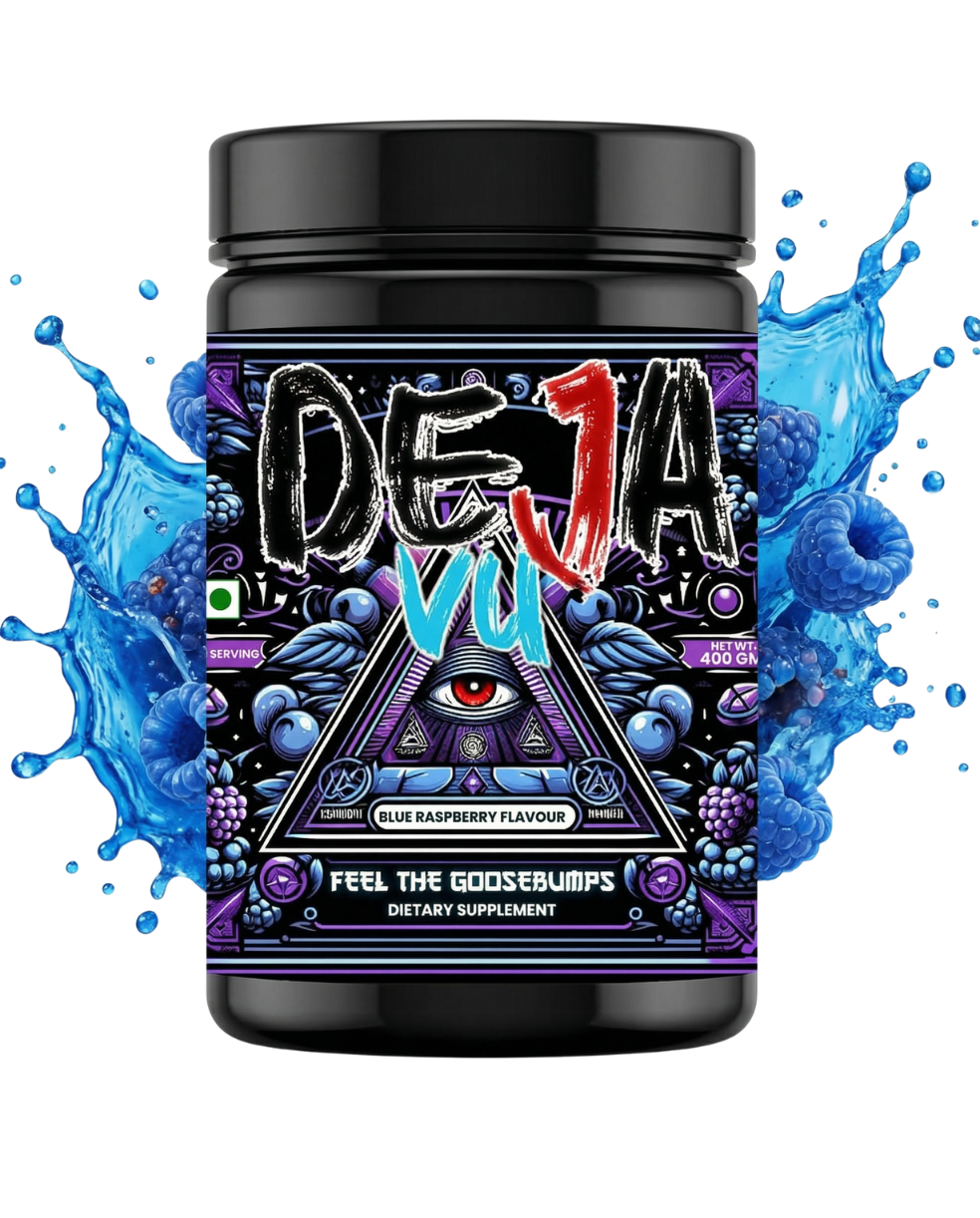 Deja Vu Pre Workout - Blueberry | Explosive Energy & Focus | 400g | 33 Servings | Beta-Alanine, Citrulline, Creatine, Caffeine | Feel the Goosebumps