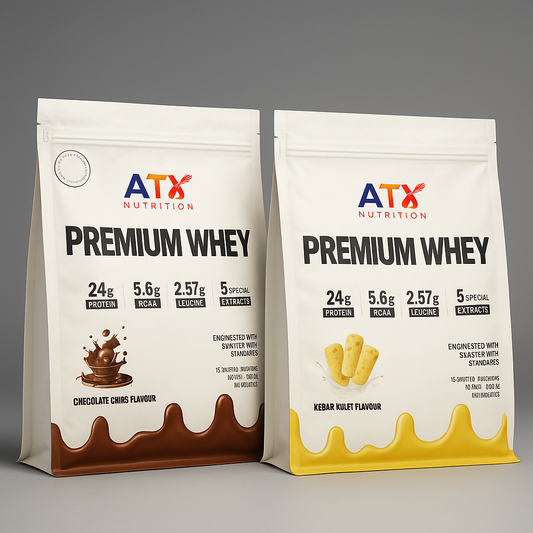 ATX Whey Kesar Kulfi (500g) + ATX Whey Chocolate Chips (500g)