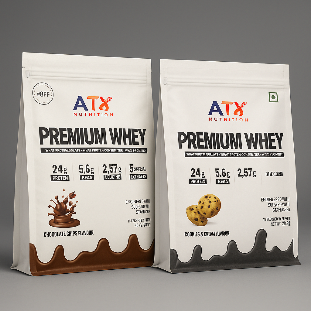 ATX Whey Chocolate Chips (500g) + ATX Whey Cookies & Cream (500g)