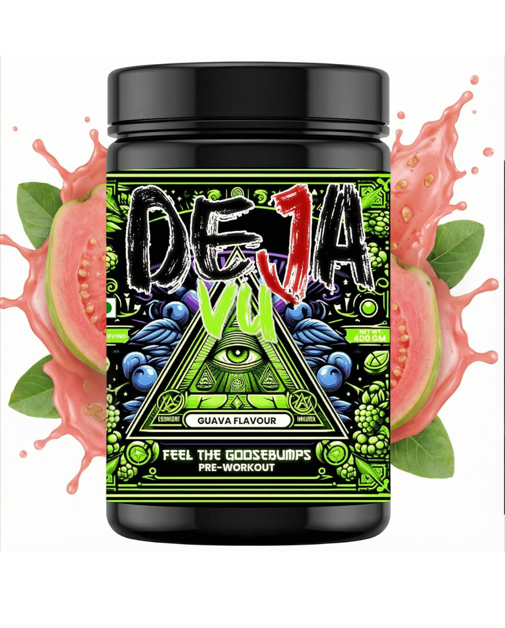 Deja Vu Pre Workout - Blueberry | Explosive Energy & Focus | 400g | 33 Servings | Beta-Alanine, Citrulline, Creatine, Caffeine | Feel the Goosebumps