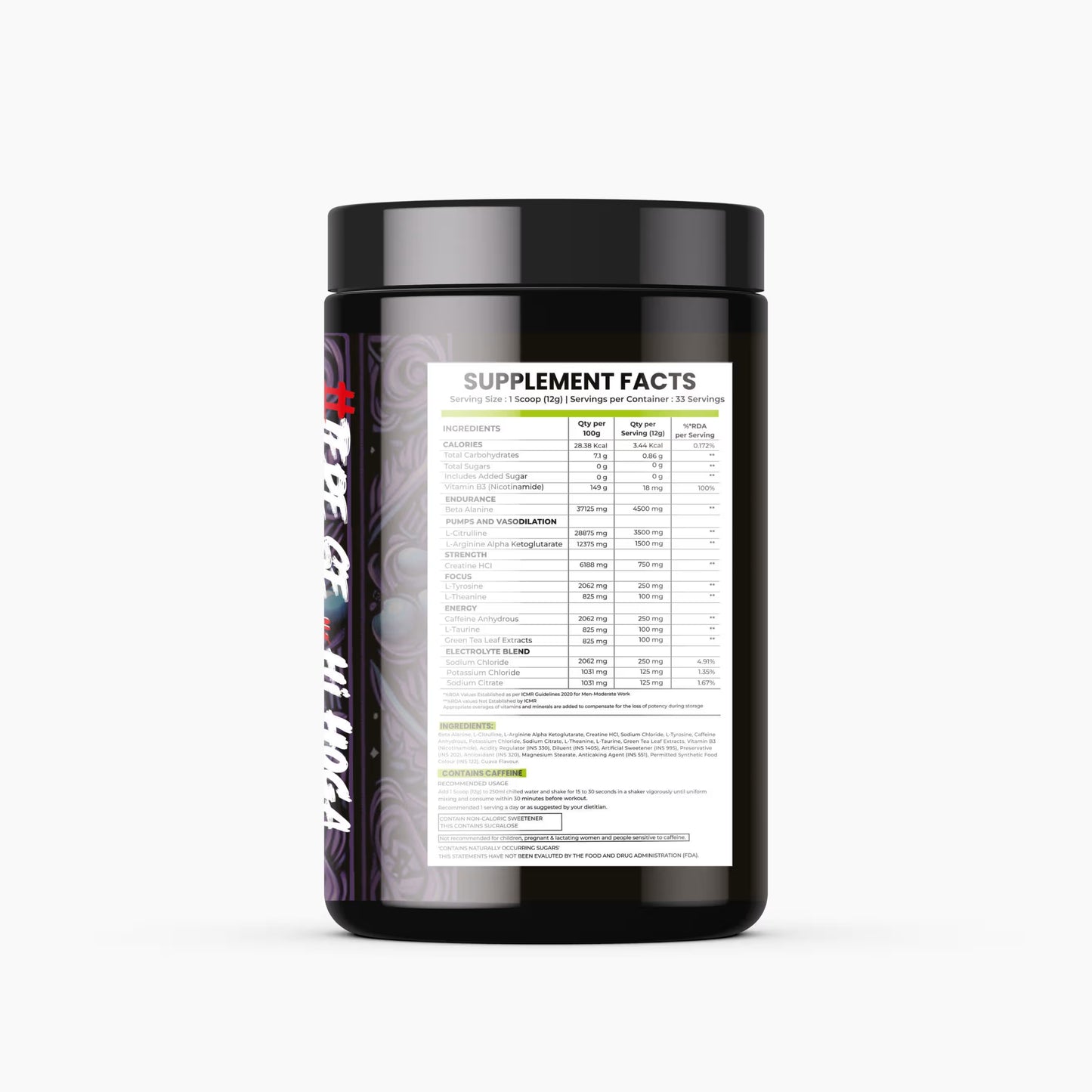 Deja Vu Pre Workout - Guava | Explosive Energy & Focus | 400g | 33 Servings | Beta-Alanine, Citrulline, Creatine, Caffeine | Feel the Goosebumps