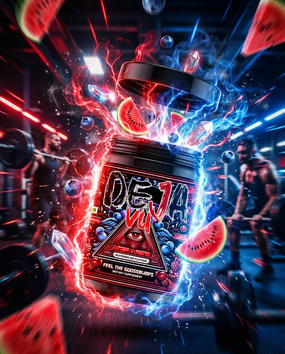 Deja Vu Pre Workout - Guava | Explosive Energy & Focus | 400g | 33 Servings | Beta-Alanine, Citrulline, Creatine, Caffeine | Feel the Goosebumps