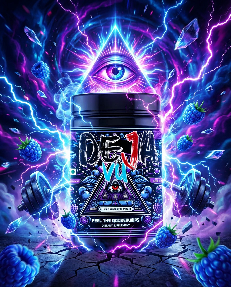 Deja Vu Pre Workout - Guava | Explosive Energy & Focus | 400g | 33 Servings | Beta-Alanine, Citrulline, Creatine, Caffeine | Feel the Goosebumps