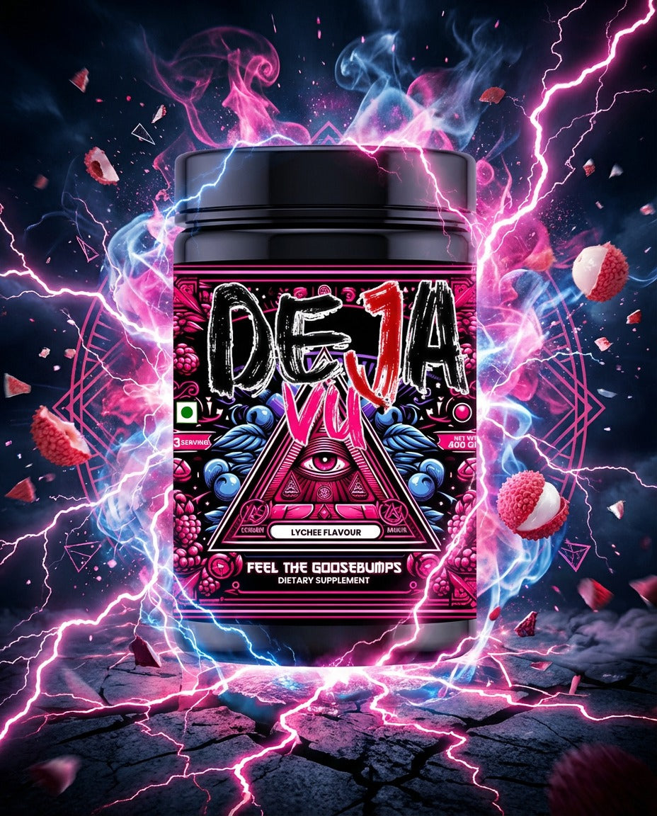 Deja Vu Pre Workout - Guava | Explosive Energy & Focus | 400g | 33 Servings | Beta-Alanine, Citrulline, Creatine, Caffeine | Feel the Goosebumps