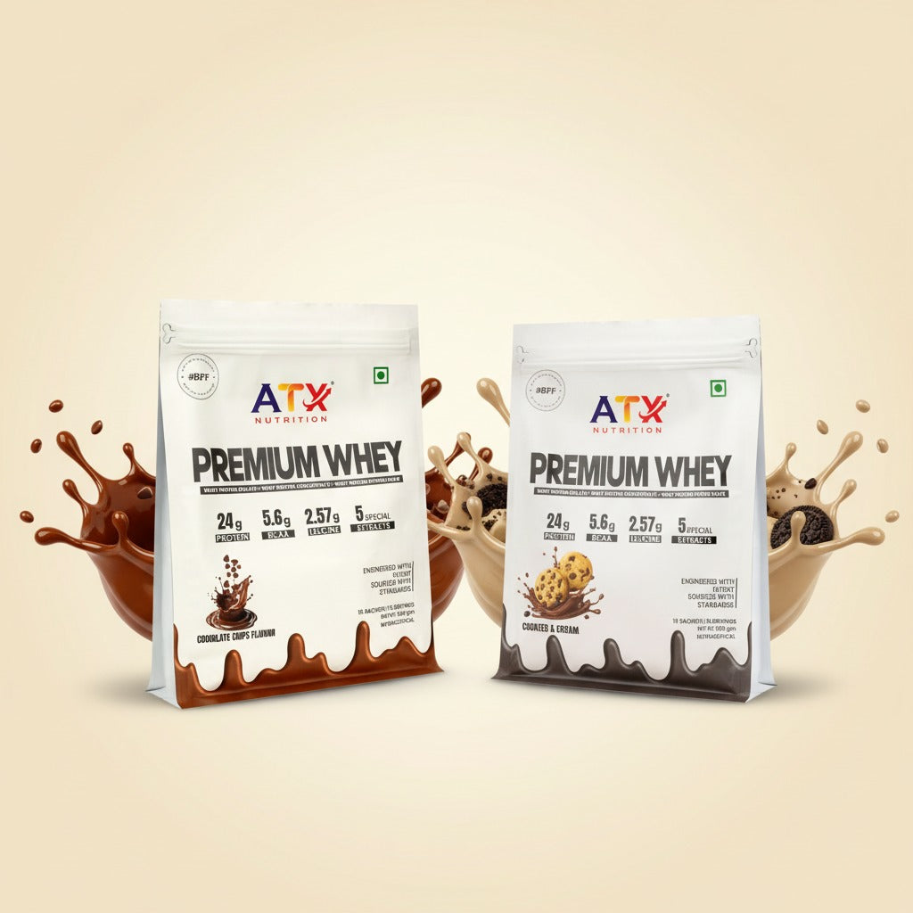 ATX Whey Chocolate Chips (500g) + ATX Whey Cookies & Cream (500g)