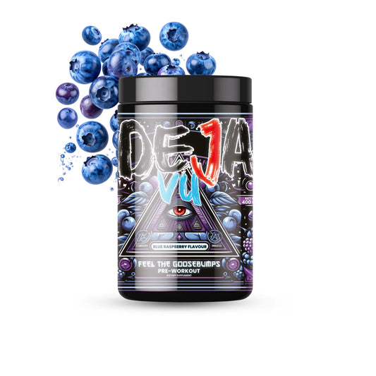 Deja Vu Pre Workout - Blueberry | Explosive Energy & Focus | 400g | 33 Servings | Beta-Alanine, Citrulline, Creatine, Caffeine | Feel the Goosebumps