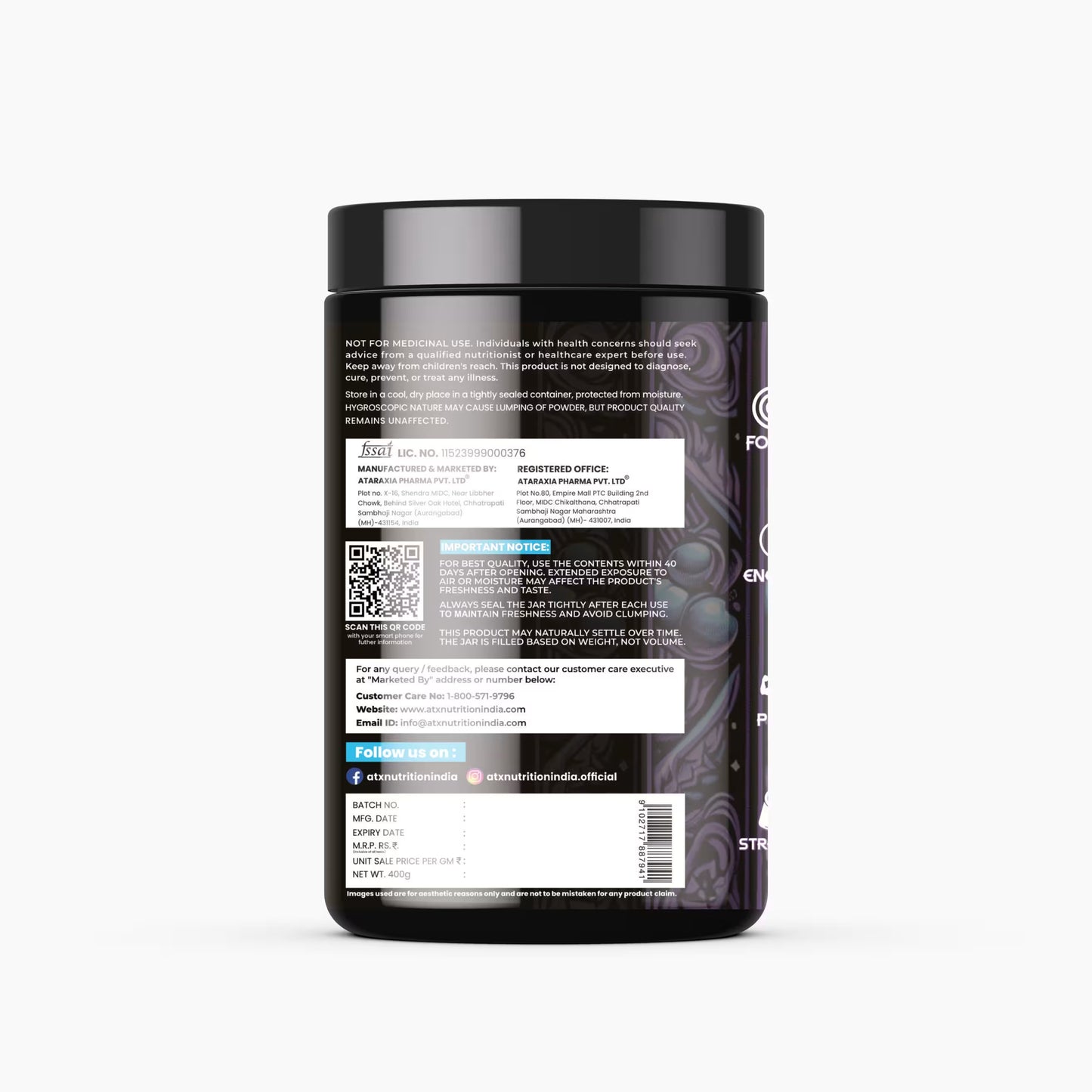 Deja Vu Pre Workout - Blueberry | Explosive Energy & Focus | 400g | 33 Servings | Beta-Alanine, Citrulline, Creatine, Caffeine | Feel the Goosebumps