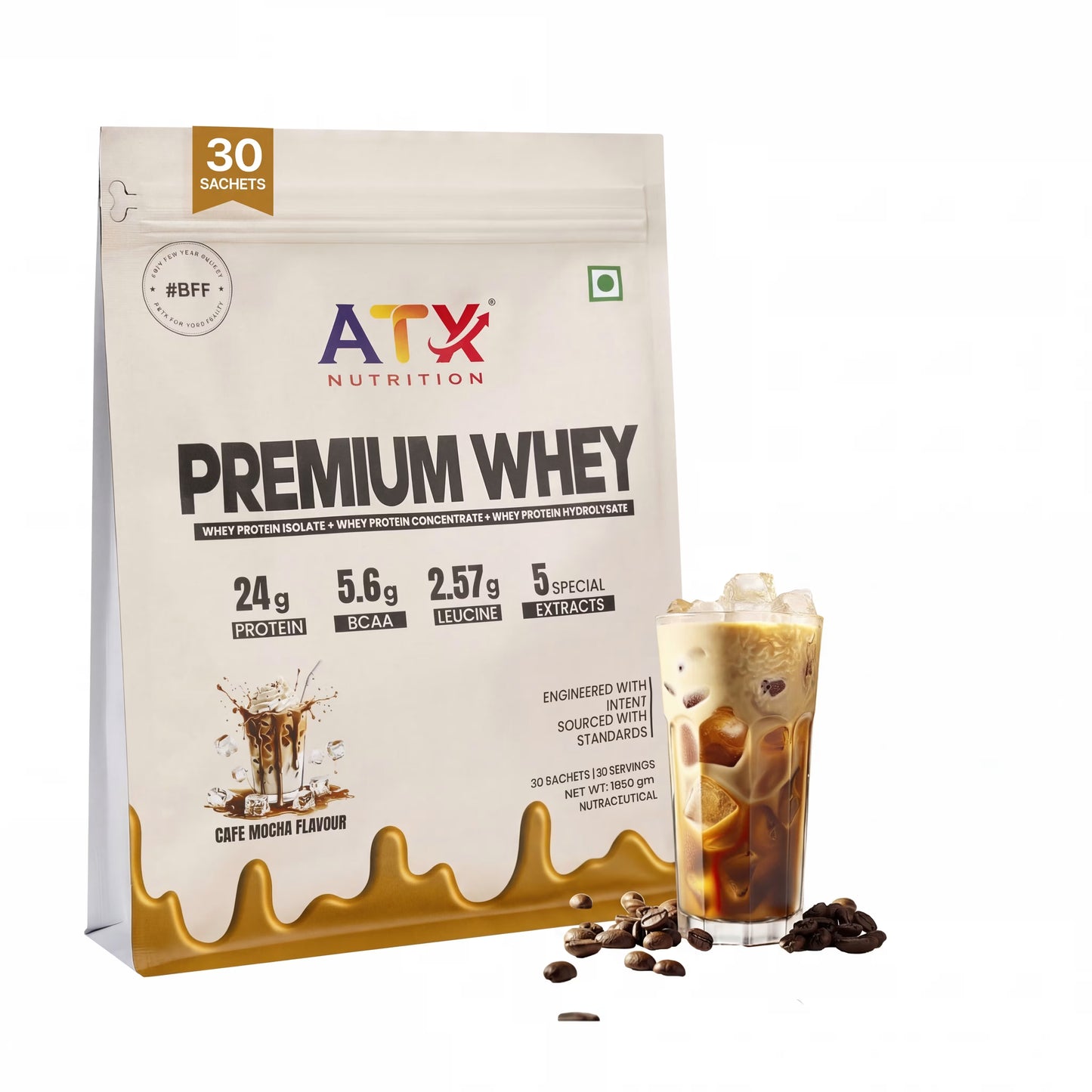 Whey Kesar Kulfi | 1KG | ISOLATE + CONCENTRATE + HYDROLYSATE | 30 SACHETS