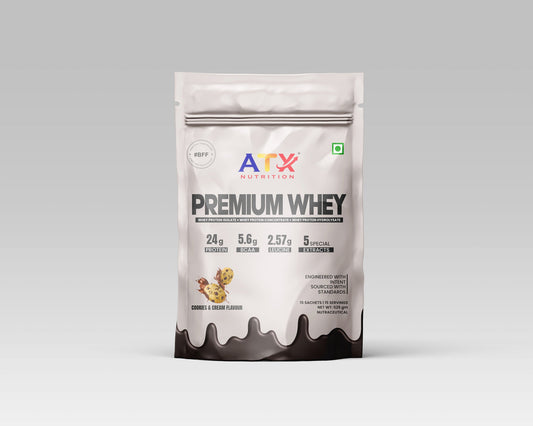 ATX Whey Cookies & Cream | 525 GM | ISOLATE + CONCENTRATE + HYDROLYSATE | 15 SACHETS