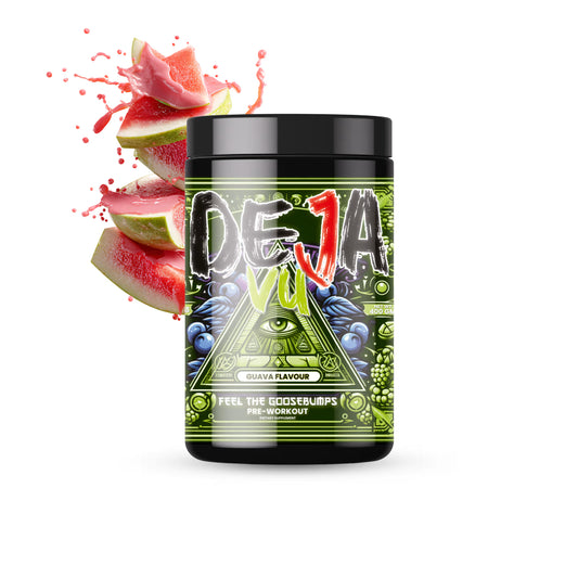 Deja Vu Pre Workout - Guava | Explosive Energy & Focus | 400g | 33 Servings | Beta-Alanine, Citrulline, Creatine, Caffeine | Feel the Goosebumps
