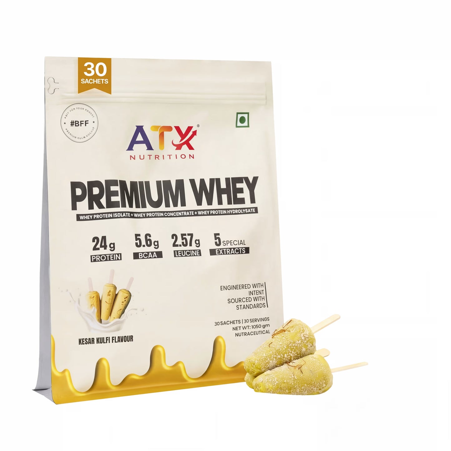 Whey Cookies & Cream | 1KG | ISOLATE + CONCENTRATE + HYDROLYSATE | 30 SACHETS