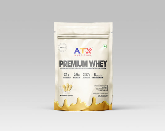 ATX Whey Kesar Kulfi | 525 GM | ISOLATE + CONCENTRATE + HYDROLYSATE | 15 SACHETS