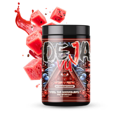 Deja Vu Pre Workout - Watermelon | Explosive Energy & Focus | 400g | 33 Servings | Beta-Alanine, Citrulline, Creatine, Caffeine | Feel the Goosebumps